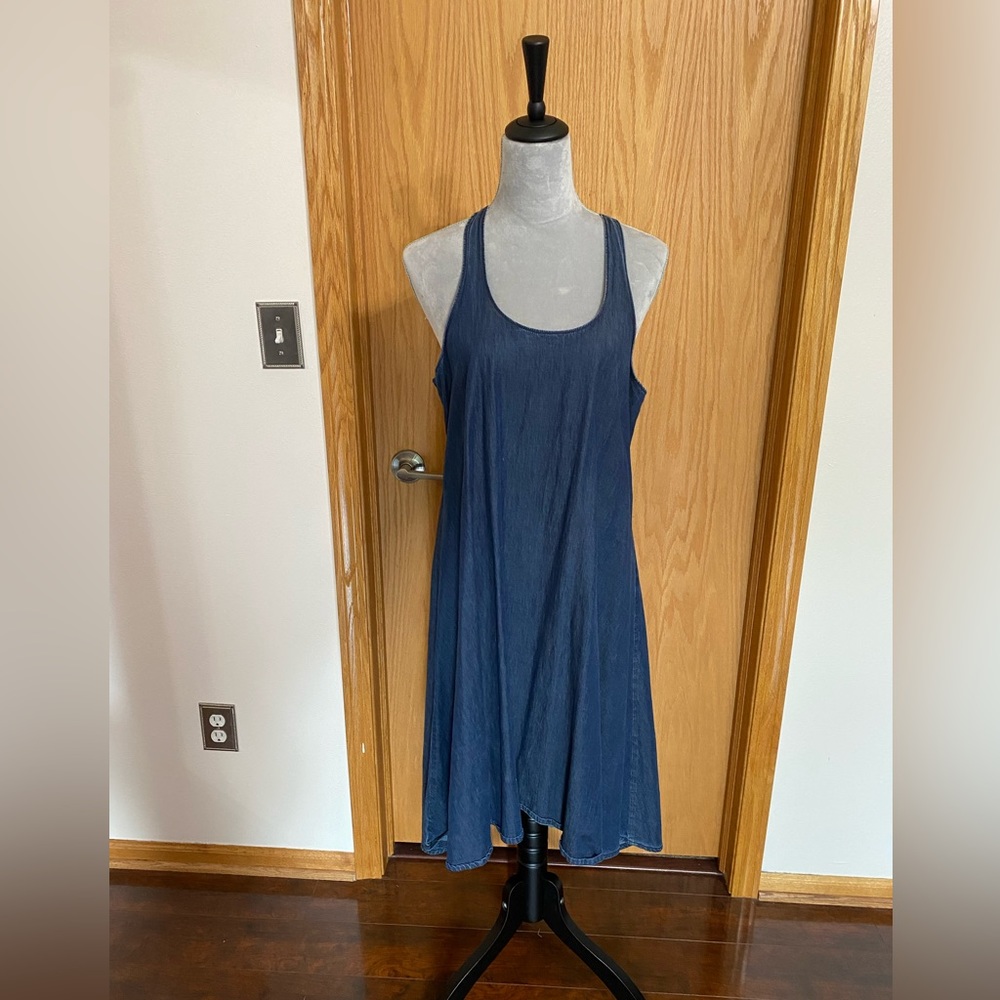 Gap Sleeveless Hi Lo Denim Swing Dress Size M